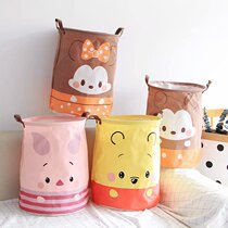 Cute cartoon fabric dirty clothes basket dirty clothes basket folding toys clothes put dirty clothes storage basket laundry basket