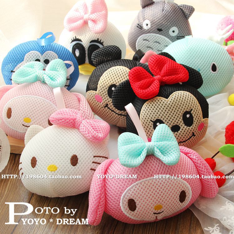 Cartoon Bath Sponge Back Scrubber Bath Ball Scrub Towel Duck Miq Min Squirrel