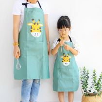 Japanese painting clothes apron sleeveless clothes cute cartoon childrens apron adult parent-child apron male and female