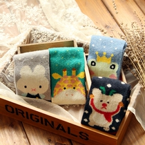 Special Price Day Single Thick Cotton Socks Lady Rabbit Fur Wool Socks Socks Christmas Old Department Autumn Cotton Socks
