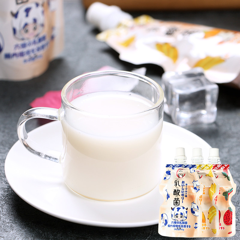 Douyin same style Hirano suck strawberry banana flavor juice lactic acid bacteria can suck jelly pudding children's drink 80g