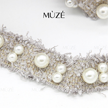 Pearl Small Fragrance Special Wind Lace edge whole curly window Curtain Head Drape Accessory Accessories Ornament DIY Trim