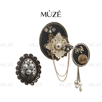 Dress brooch DIY lace pearl bee European style medieval comeback butterfly knots soft-packed with pillow fields