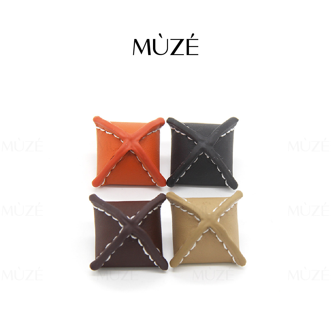 Simulation Leather Ultra Slim Pine Nuts Mongolia Bag Zongzi Alloy foot button Artisanal Diy Fur Coat Decoration Winter Dress