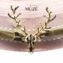 Light luxury wind curtain strap metal elements antler INS simple modern window screen finishing touch model room decoration