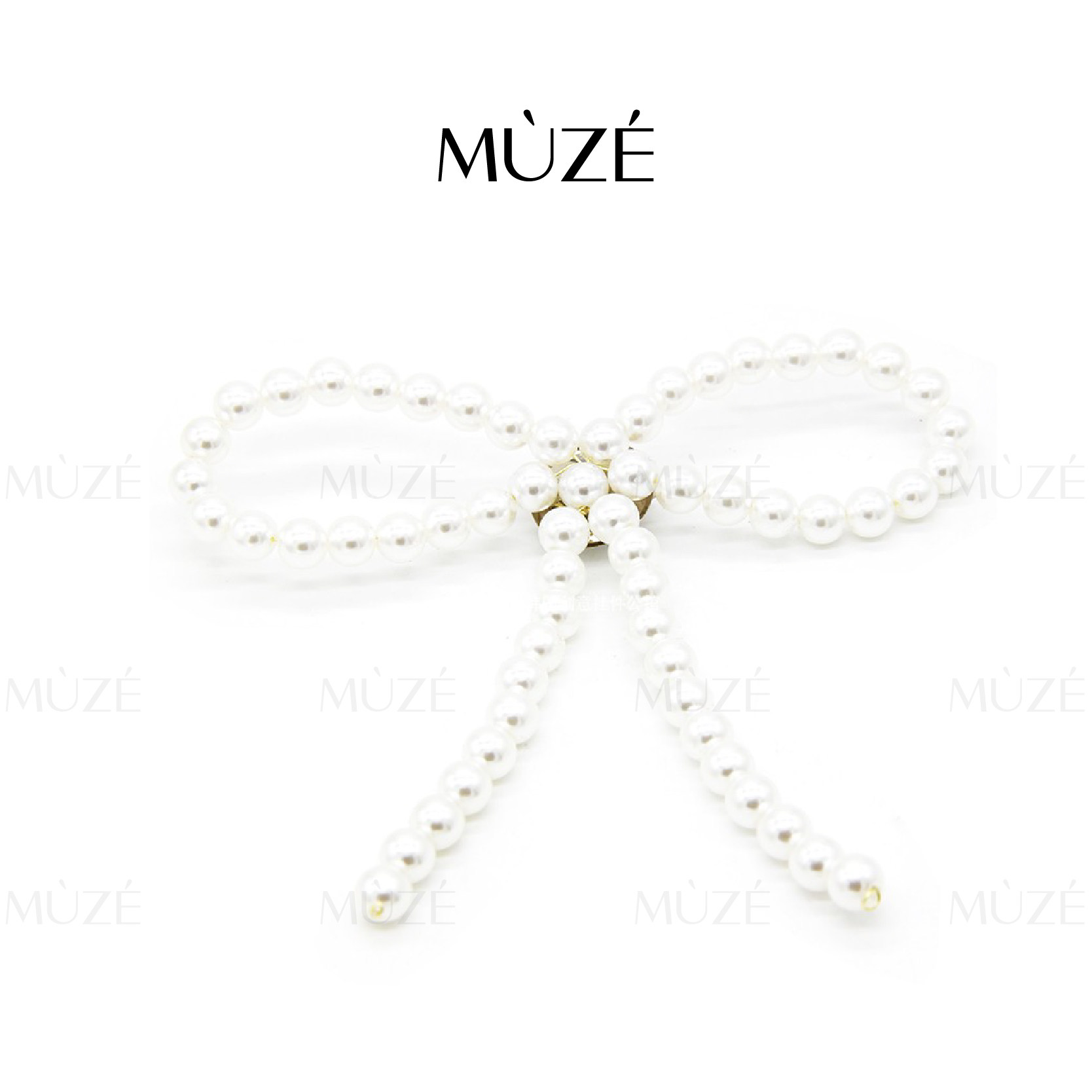 Bow Tie Pearls Hanging Accessories Curtain Hanging Buckles Ins Cute Soft-fit Clothing Accessories Han Style DIY Boutique