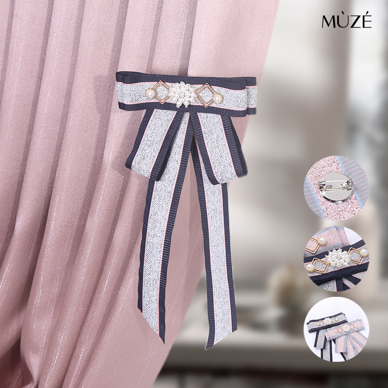 Curtain small mantle blinds decorative butterfly knot lace with pillow accessories sweet and modern female Po teen window decorated headwear