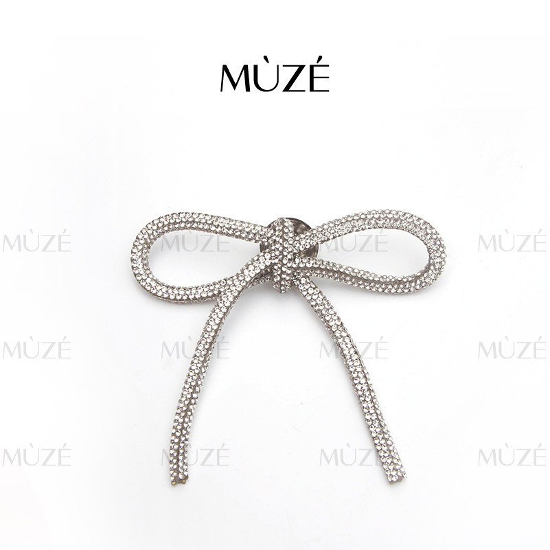 Brooch Butterfly Knot Hair Accessories Hairpin Cute Romantic Han Style Chest Pin Accessories Inlaid Drilling Accessories Dot Drilling Brooch