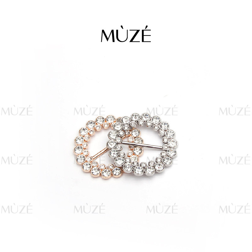 Point Drilling Chest Pin Silk Scarf Buckle Round Chest Pin Button Necklace Accessories 100 Hitch Brooch Dress Accessories