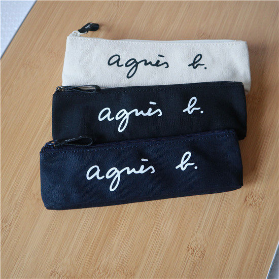 2020 new ab bag lightweight environmental protection solid color student foreign trade canvas pencil case
