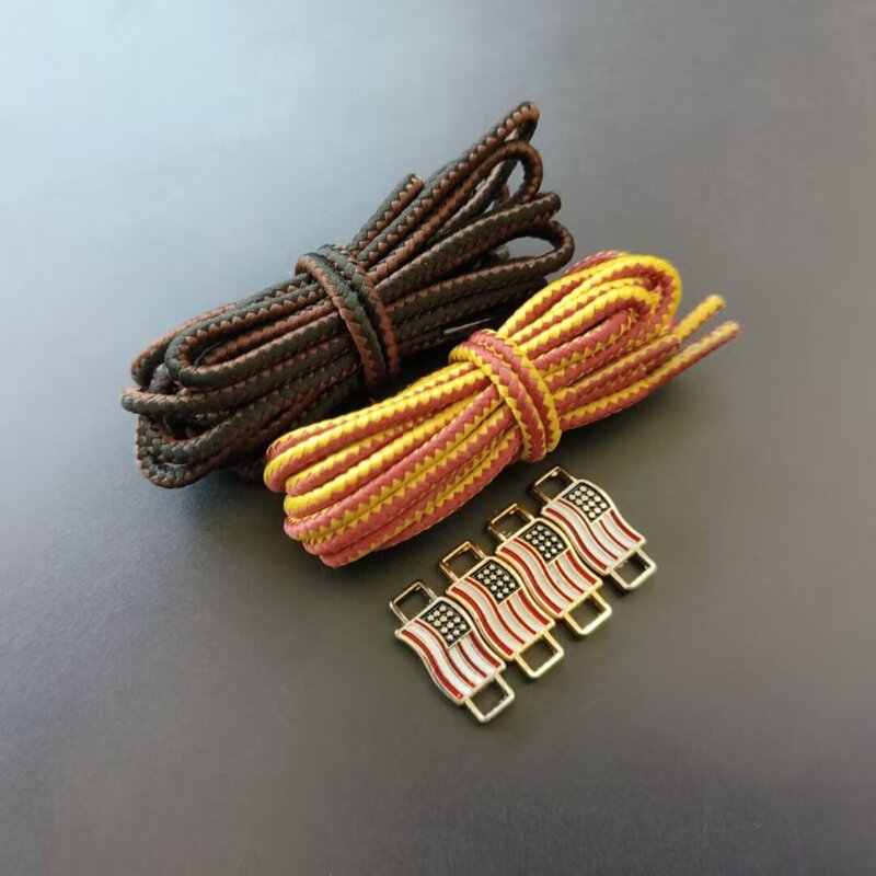 Red Wing 9875 Shoelaces, Red Wing 9111 875 Shoelaces, Shoe Buckles, Retro 8111 Star and Stripe Shoelace Buckles