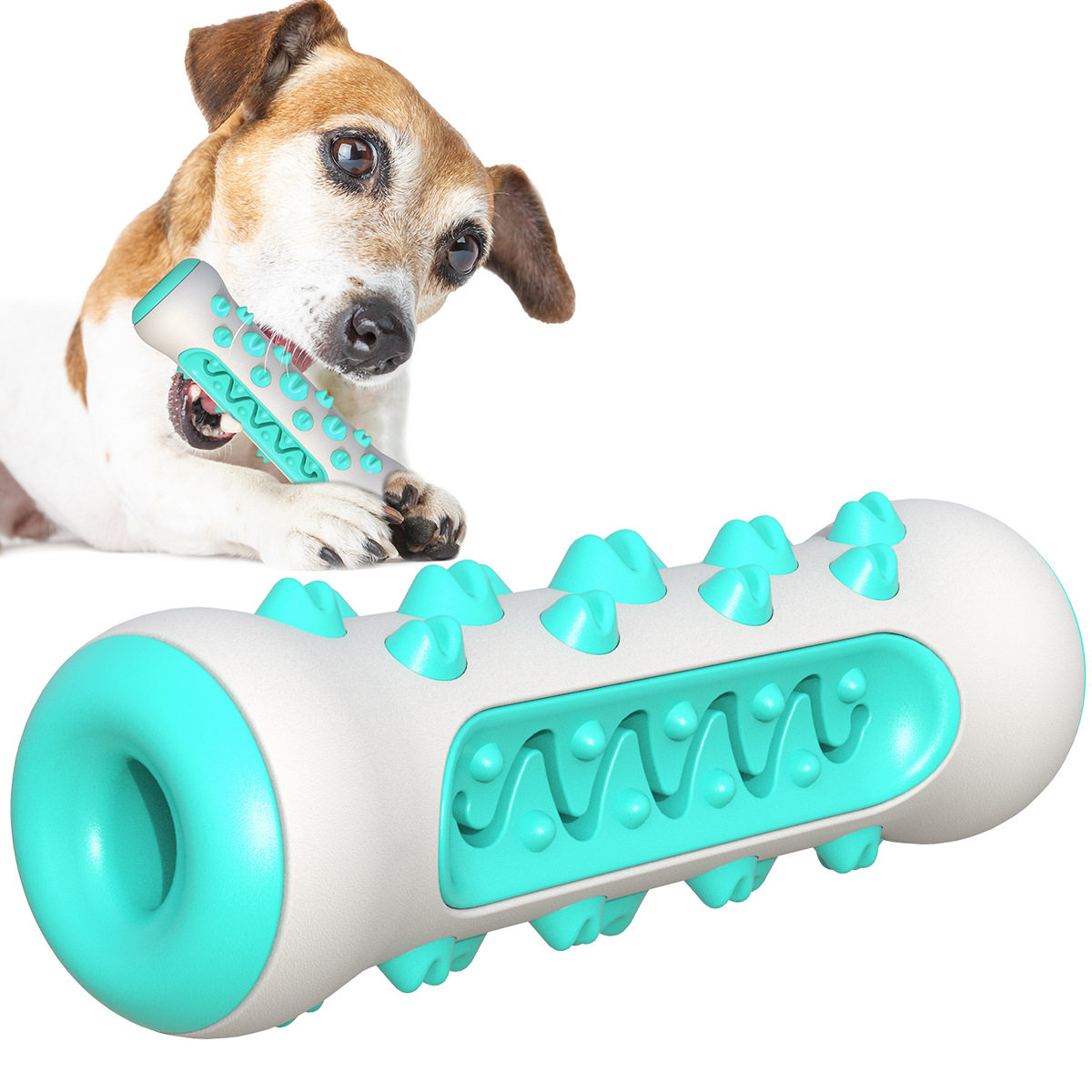 Amazon's explosion-proof bite-resistant cleaning toothbone molar stick missed food dog toy TPR pet toothbrush