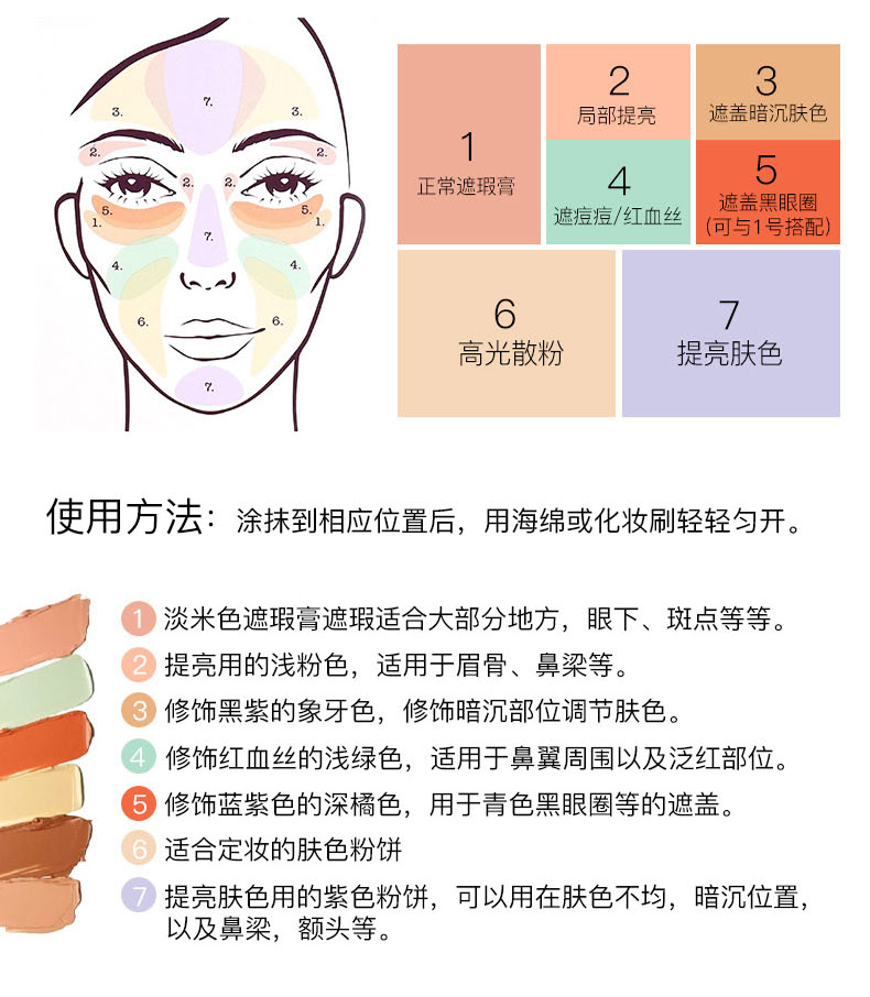 [Direct] Kem che khuyết điểm bảy màu Shi Dina STILA 12.9g kem che khuyết điểm hàn quốc