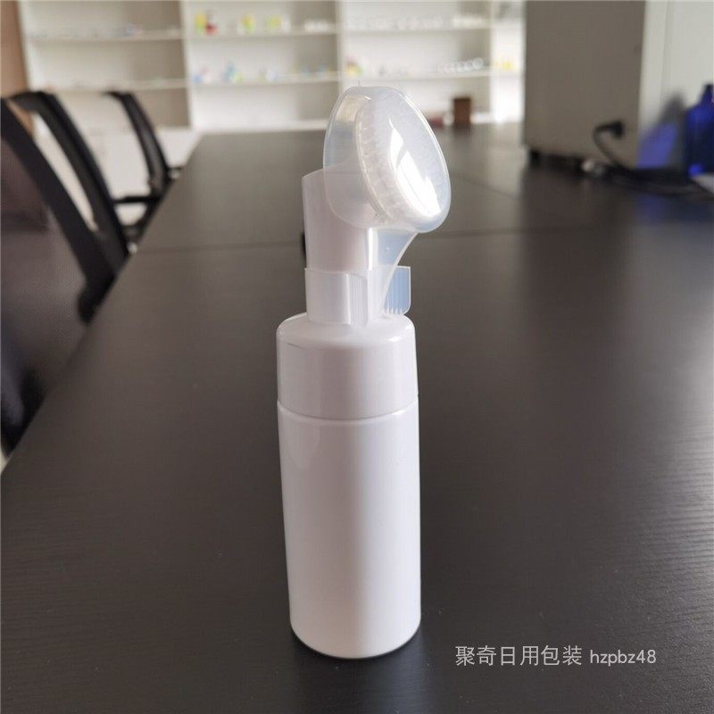 Silicone toothbrush head foam bottle 100ml150ml white foam bottle PET cosmetic packaging empty bottle packaging material - Taobao