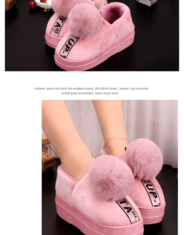 Giày cotton mùa đông cho nữ với phiên bản tiếng Hàn