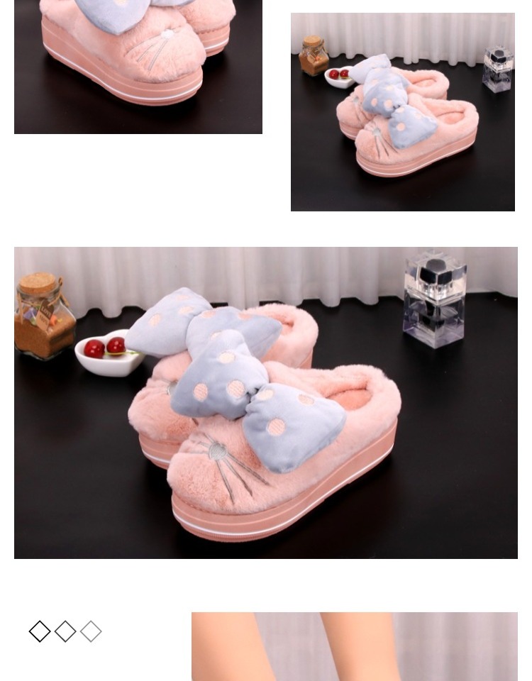 Mùa thu và mùa đông dép cao gót bằng cotton thời trang của phụ nữ ấm áp cao gót cao sang trọng dép nữ dép quai ngang