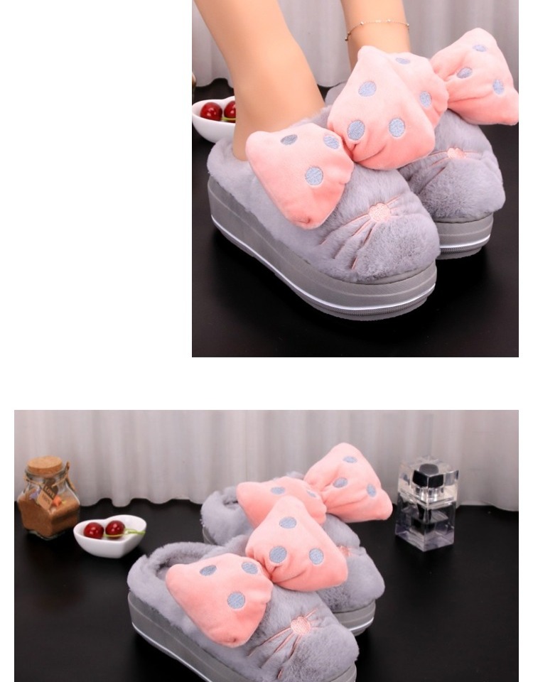 Mùa thu và mùa đông dép cao gót bằng cotton thời trang của phụ nữ ấm áp cao gót cao sang trọng dép nữ dép quai ngang