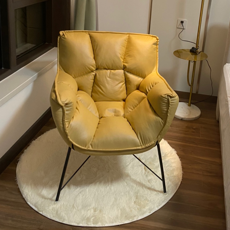 Nordic lazy light luxury sofa chair living room bedroom balcony reading back chair single sofa leisure chair makeup chair