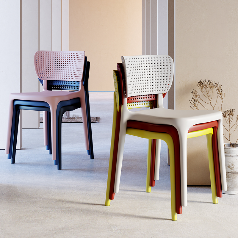 Nordic home plastic dining chair simple casual backrest chair fashion plastic desk negotiation chair outdoor stool
