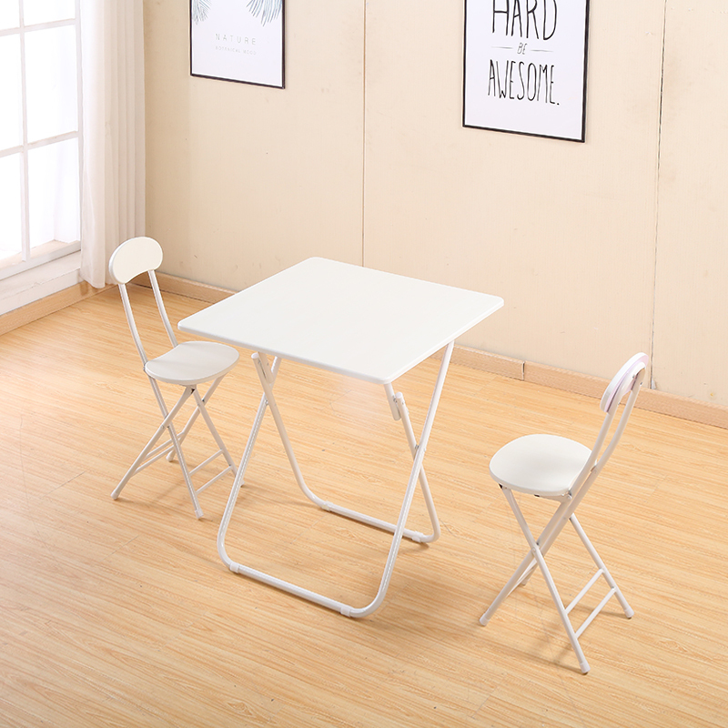 Balcony Folding Table, Simple Small Square Portable Dining Table, Simple Table and Chair Set for Home Use, Small Dining Table