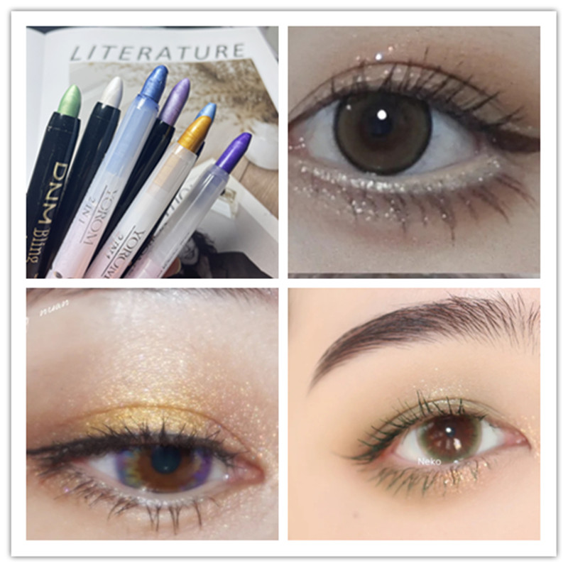 White Pearlescent Eye Shadow Pen High Light Sleeper Eye Shadow Cream Stage Performance Gold Blue Purple Pink Moss Green Eye Shadow Stick