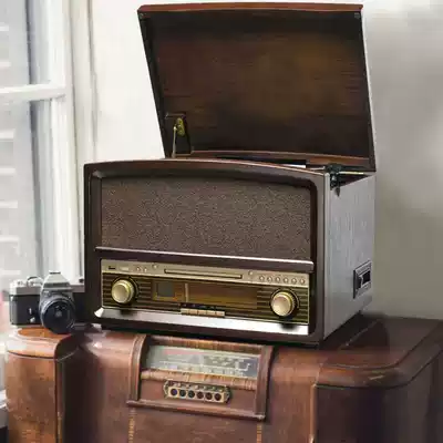 Hengxin export Bluetooth retro phonograph antique electronic record machine vinyl record electromechanical Record Machine CD machine CD machine Radio