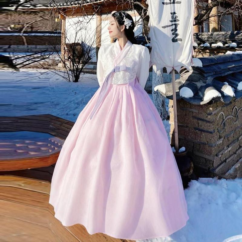 写真写真韓服ダンス衣装公演衣装伝統古代衣装女性服国家舞台韓国ドレス韓国