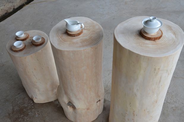 Gỗ tự nhiên khối rắn gỗ gốc khắc phân cơ sở bàn cà phê bàn ​​trà bảng lớn với phân tròn bằng gỗ phân - Các món ăn khao khát gốc bàn ghế gốc cây mít
