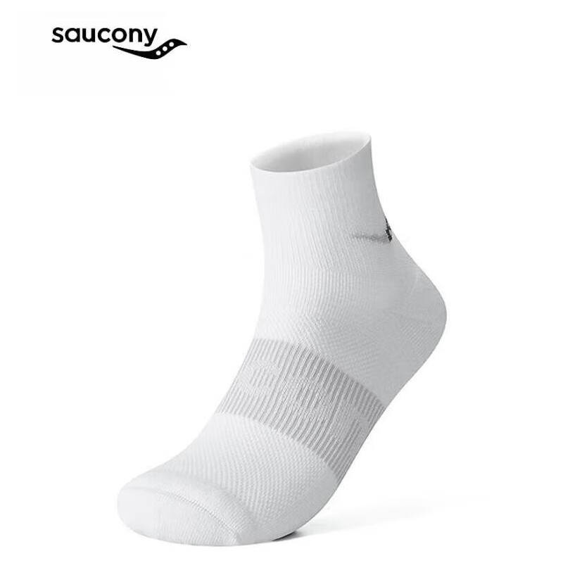Saucony Saucony Medium Socks, Short Socks, Men's and Women's Socks, Breathable, Moisture-Wicking, Comfortable Running Sports Socks, Marathon