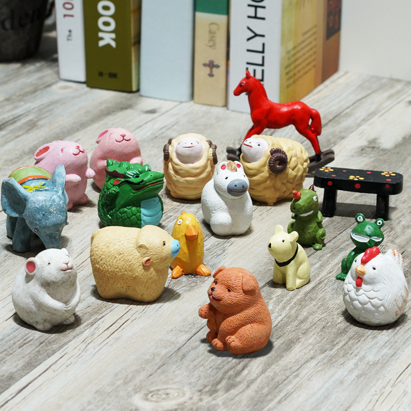 zakka look up to the sky small animal coffee hall milk tea shop desktop swing piece gardening flower pot separator decorations