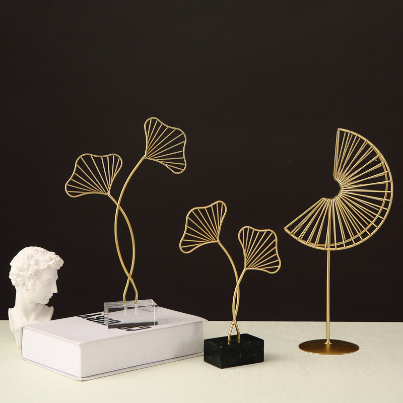 Nordic Gingko Art Pendulum room TV cabinet Wine Cabinet Hyun Guan Soft Adornment Modern Light Lavish Home Small Crafts