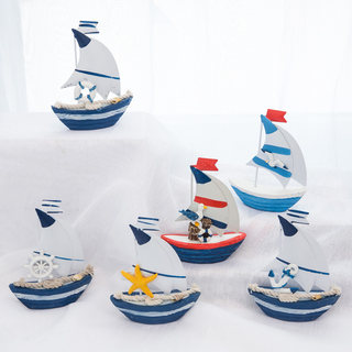 Mediterranean sailing model ship desktop creative wooden