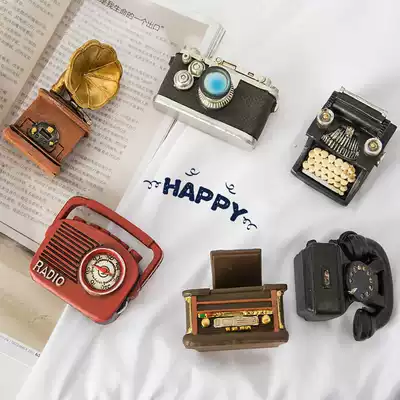 Retro nostalgic mini furnishings room desktop decorations home creative model bedroom living room cabinet