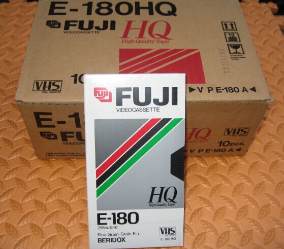 The new FUJI Fuji E - 180 blank video VHS for Japanese origin