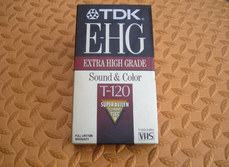 New TDK T-120EHG VHS Large 1 blank video tape
