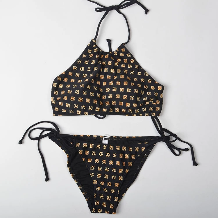 Đặc biệt ngoại thương chất lượng băng đô bikini ngực nhỏ tập hợp áo tắm bikini nữ in hình đẹp gợi cảm - Bikinis