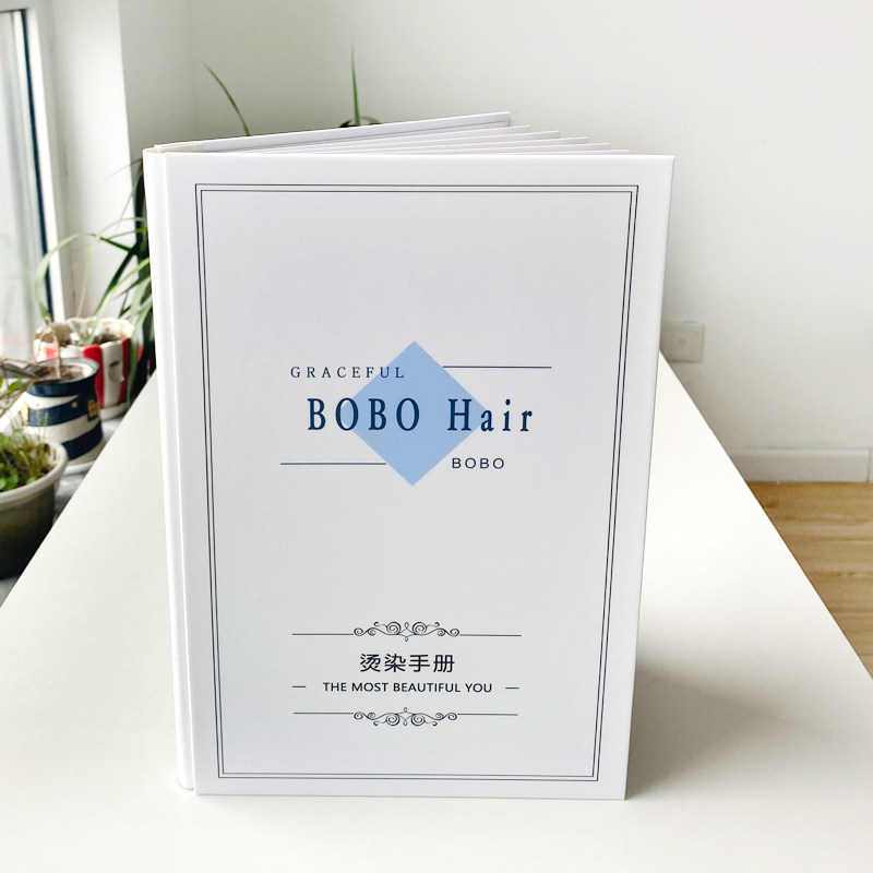 Customized hairdressing shop hard-faced magazine price list net celebrity hairstyle display book hair salon high-end perm dye head treatment price list