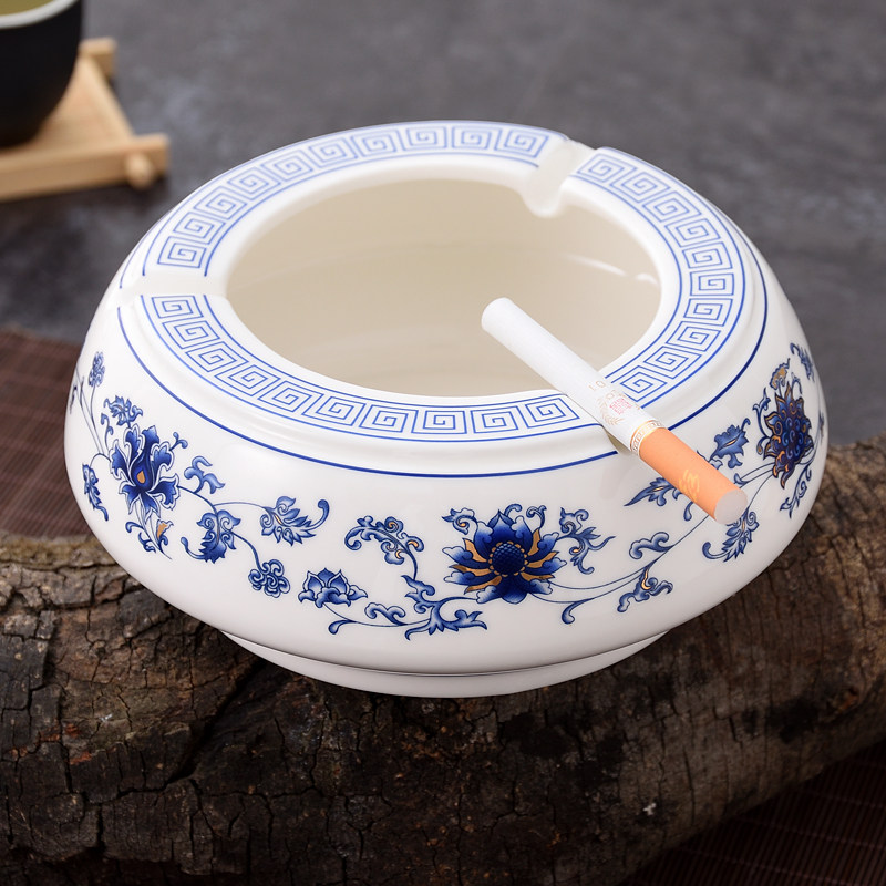 Fashion Practical Living Room High Temperature Ceramic Cigarettes Ash Trays Creativity Individuality Eu Style Retro number office Tea Table Tobacco Cylinders