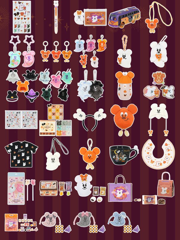 Dongdi Paradise'26Th Halloween' Pumpkin Mickey Ghost Mickey Pendant Blind Box Headband Sticker Hoodie Dongdi Paradise'26Th Halloween' Pumpkin Mickey Ghost Mickey Pendant Blind Box Headband Sticker Hoodie