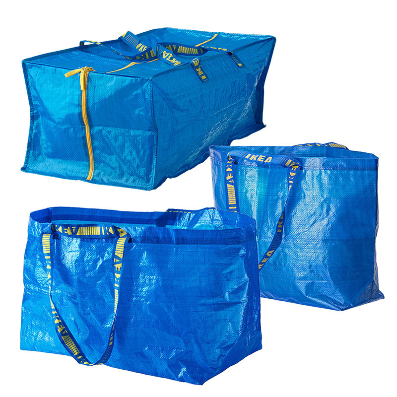 Ikea Blue Bags, Large, Medium and Small Shopping Bags, Foldable Portable Woven Bags, Cloth Bags, Storage and Moving Bags