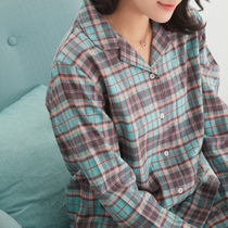 Womens pajamas autumn and winter cotton set long sleeve winter cotton grinding flannel comfortable cotton regular thickness home