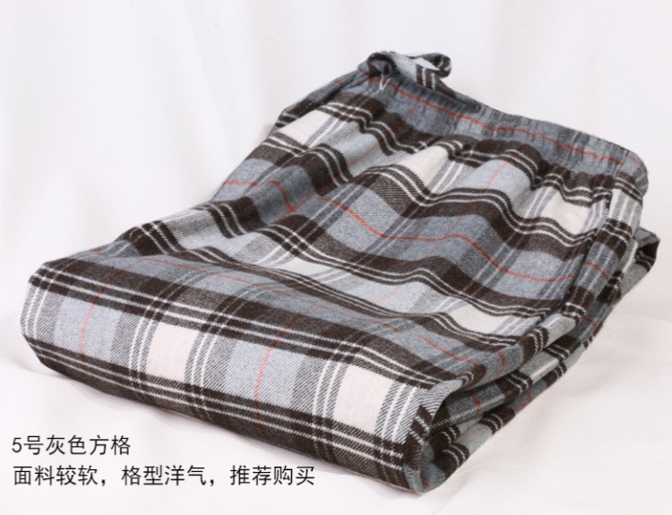 Mùa thu và mùa đông quần pyjama nam quần cotton thường xuyên chà nhám sang trọng quần lỏng nhà đơn giản sống giản dị quần dài nam