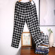 Pajama pants men's winter pure cotton brushed men's loose cotton home pants plaid large size spring and autumn high waist home trousers