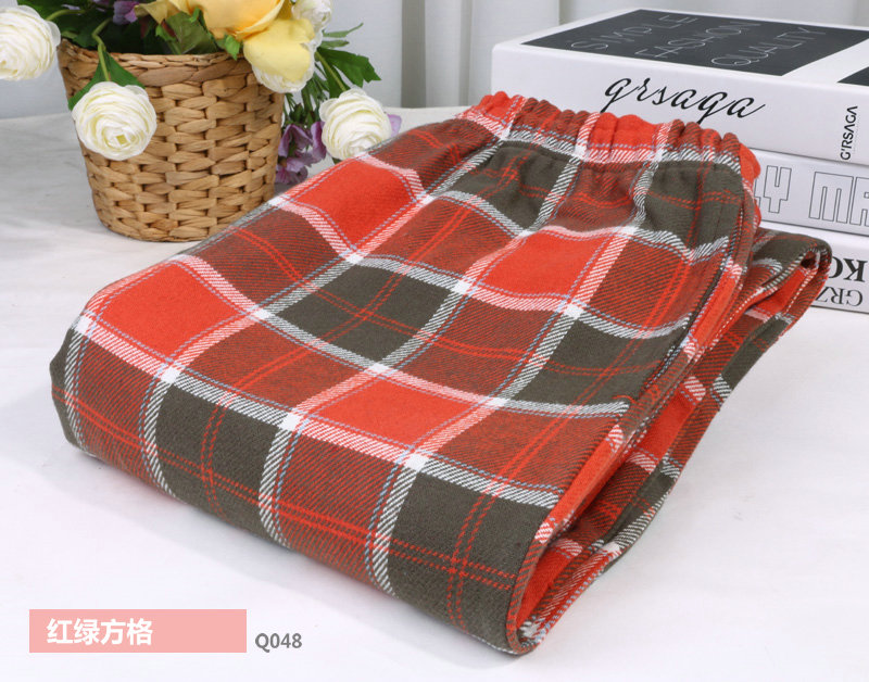 Chất lượng tốt mùa đông nữ cotton dày kẻ sọc nhung ngủ quần cotton nhà có thể mặc bên ngoài để giữ ấm quần âu nam