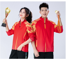 2021 spring and autumn new long-sleeved badminton suit sports suit mens and womens volleyball table tennis tennis comprehensive training uniform jacket