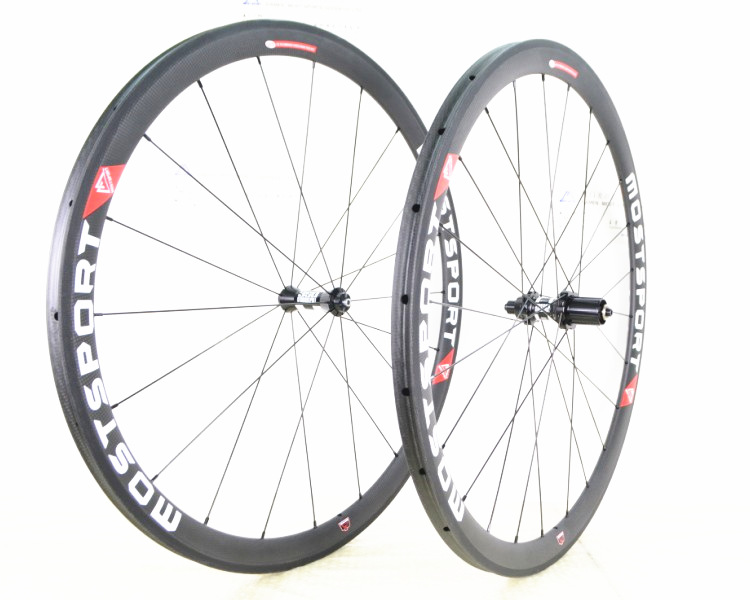 Carbon fiber wheel set 50mm road carbon knife car fine woven open wheel set factory customized