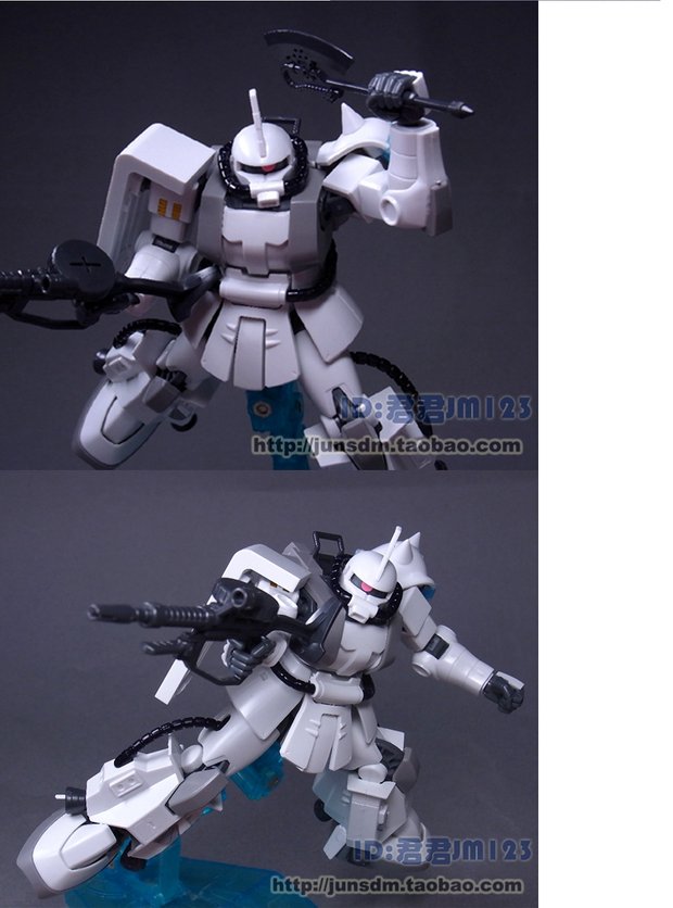 Xác thực Bandai HGUC Sói trắng Zha Guda cho đến mô hình có thể được hoàn thành đồ trang trí đồ đạc gửi khung - Gundam / Mech Model / Robot / Transformers phụ kiện gundam