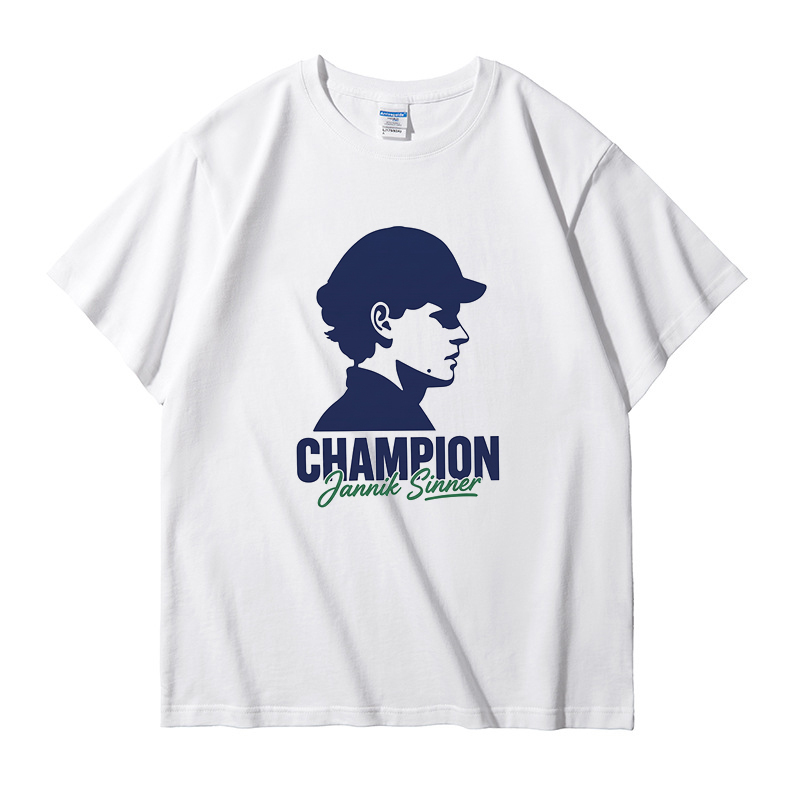 Sinner Short-Sleeved T-Shirt Sweat-Wicking Jannik Sinner Tennis Clothing for Men, Women and Kidsren Competition Tennis Clothing Sinner Short-Sleeved T-Shirt Sweat-Wicking Jannik Sinner Tennis Clothing for Men, Women and Kidsren Competition Tennis Clothing
