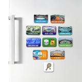 Теннис четыре грандиозного гравитационного стеклянного холодильника магнитные наклейки