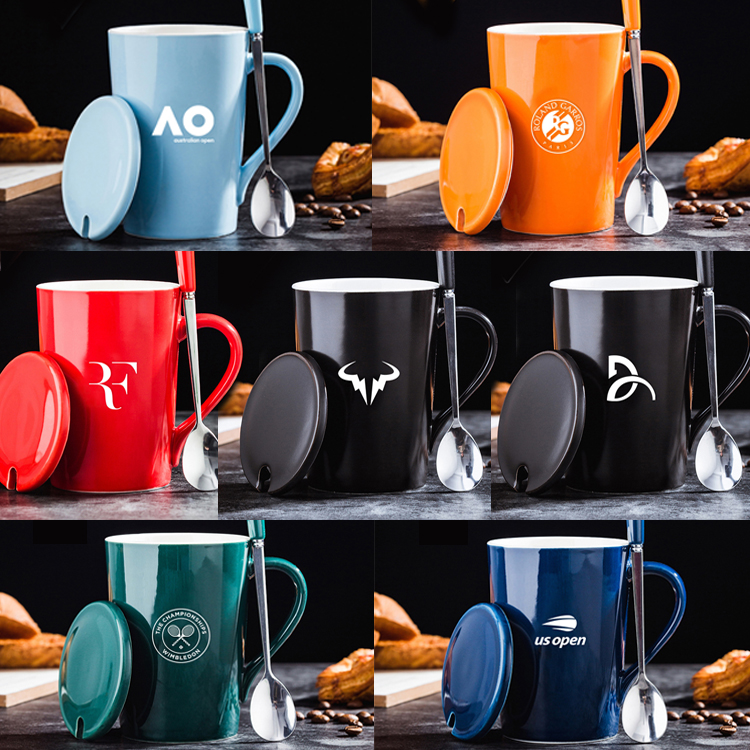 Grand Slam, Australia, France, Wimbledon, US Tennis, Federer, Nadal, Djokovic, Ceramic, Mark, coffee, milk, water, cup cover, gift